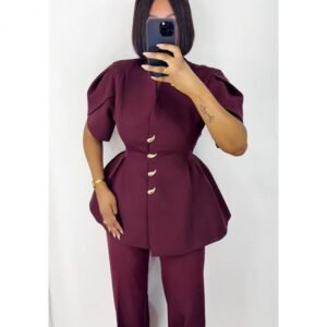 Ensemble Tailleur Pantalon bouton lune